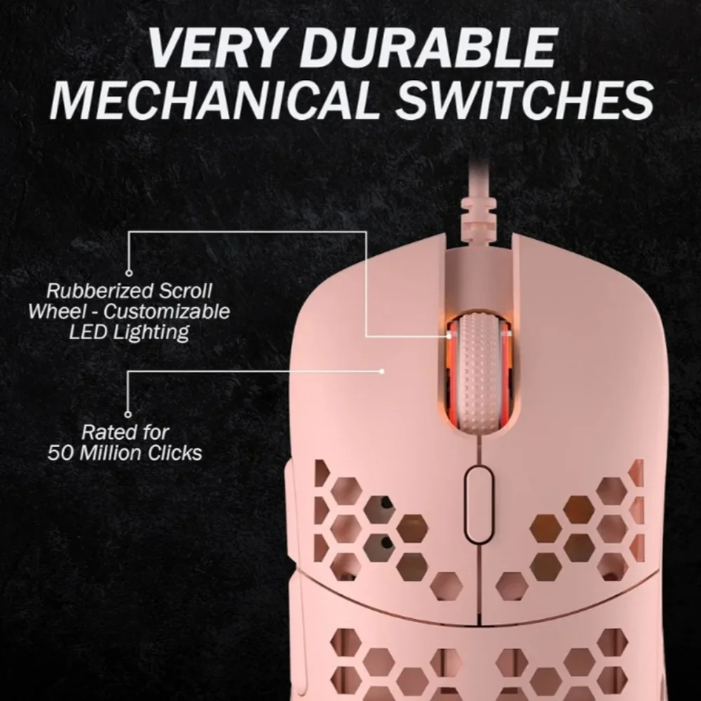 Ultra Lightweight Gaming Mouse, Honeycomb Shell